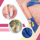 Coral Velvet Funky Socks