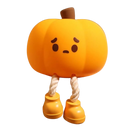 Cute Sad Pumpkin Night Light