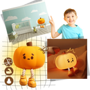Cute Sad Pumpkin Night Light