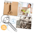 Effortless Stainless Steel Danish dough whisk