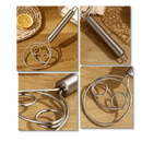 Effortless Stainless Steel Danish dough whisk