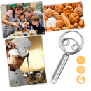 Effortless Stainless Steel Danish dough whisk