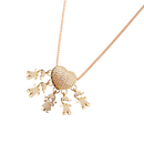 Elegant Mum Charm Necklace