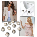 Elegant No-Sew Button Brooch Pins