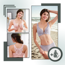 Elegant Rose Push-up Lace Bra