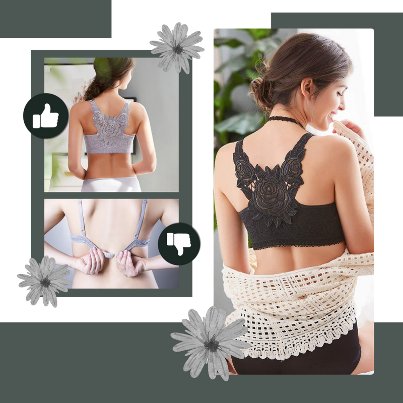 Elegant Rose Push-up Lace Bra