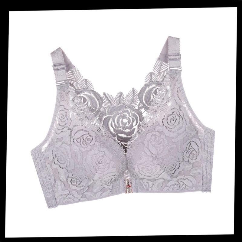 Elegant Rose Push-up Lace Bra