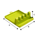 Four-Slot Non Slip Spatula Rack
