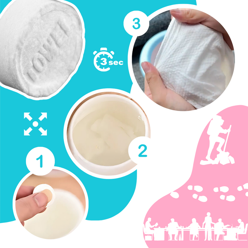 Gentle Cotton Compressed Towels