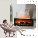 LED Fireplace Simulation Essential Oil Diffuser
