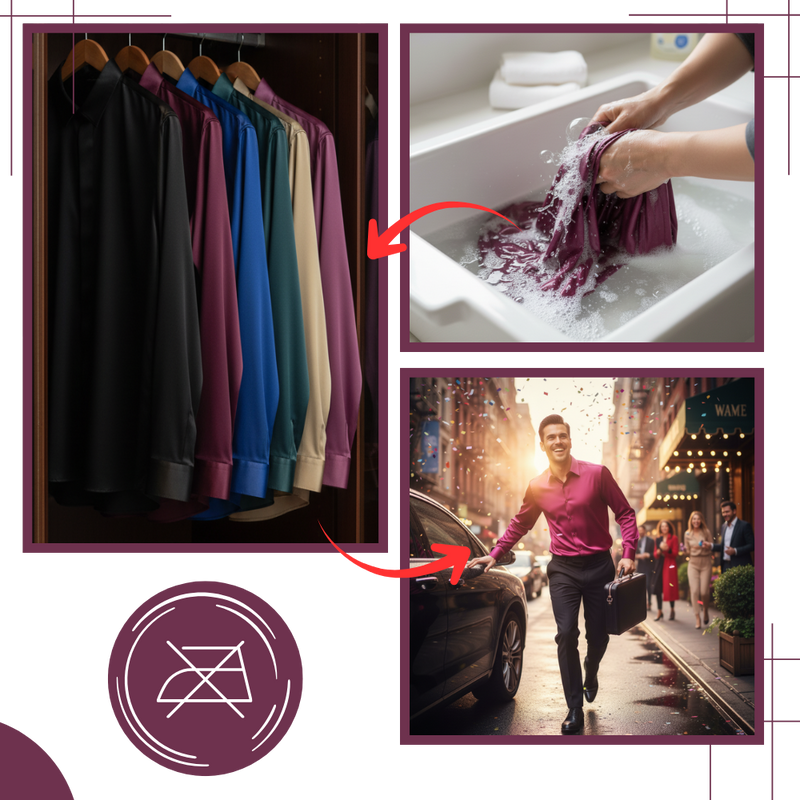 Non Iron Silk Blend Men's Polo