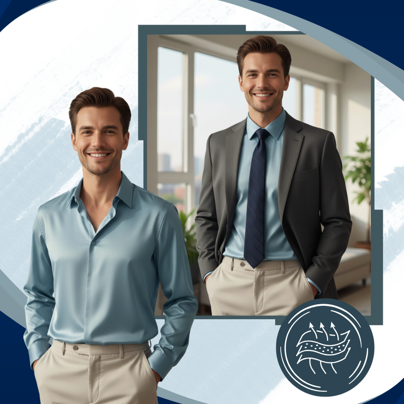 Non Iron Silk Blend Men's Polo