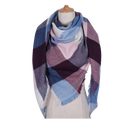 Plaid Cashmere Scarf Mohair feel