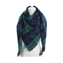 Plaid Cashmere Scarf Mohair feel