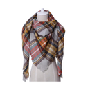 Plaid Cashmere Scarf Mohair feel