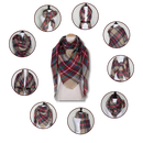 Plaid Cashmere Scarf Mohair feel