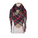 Plaid Cashmere Scarf Mohair feel