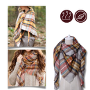 Plaid Cashmere Scarf Mohair feel