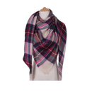 Plaid Cashmere Scarf Mohair feel