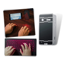 Portable holographic keyboard