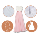 Prairie Chic Lace Chiffon Dress