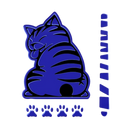 Quirky Cat Wiper Decal