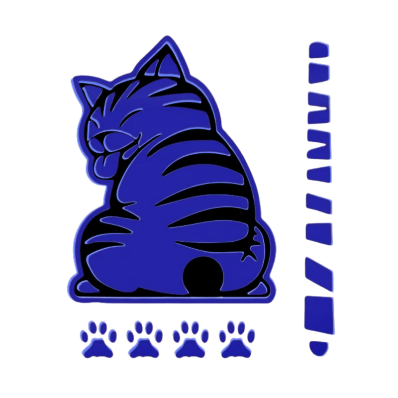 Quirky Cat Wiper Decal
