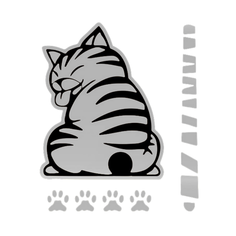 Quirky Cat Wiper Decal
