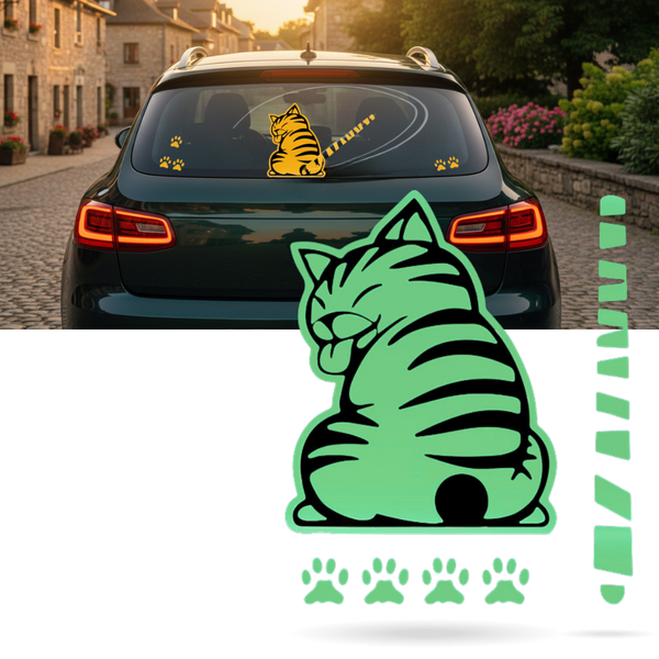 Quirky Cat Wiper Decal