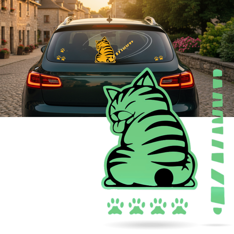Quirky Cat Wiper Decal
