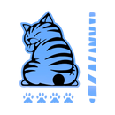 Quirky Cat Wiper Decal