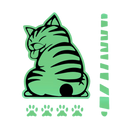 Quirky Cat Wiper Decal