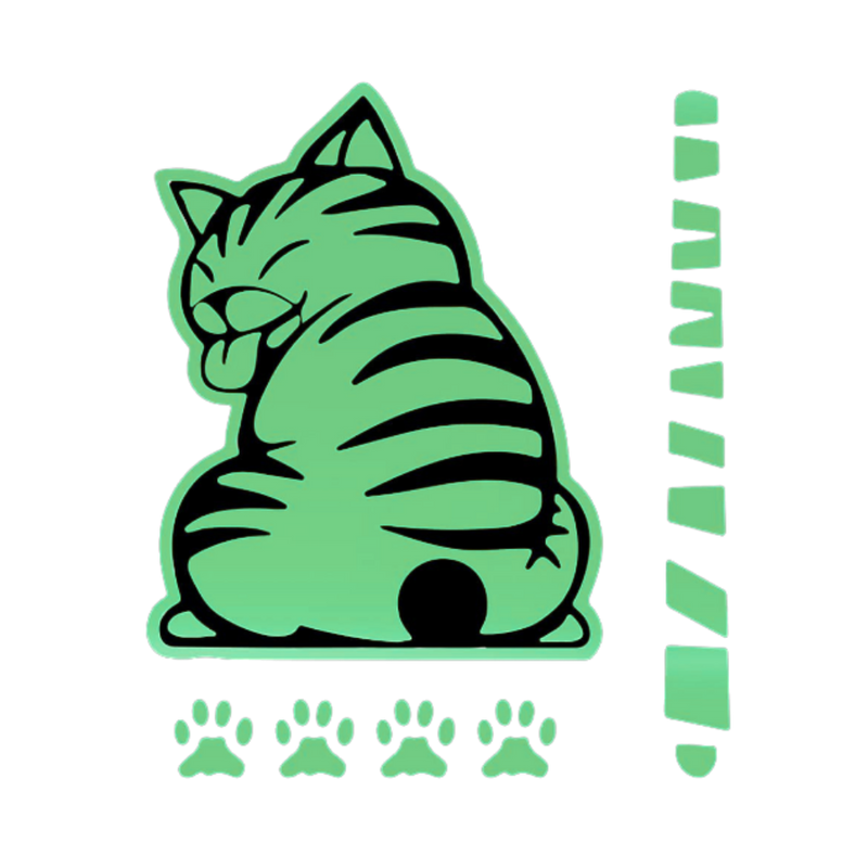 Quirky Cat Wiper Decal