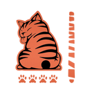 Quirky Cat Wiper Decal