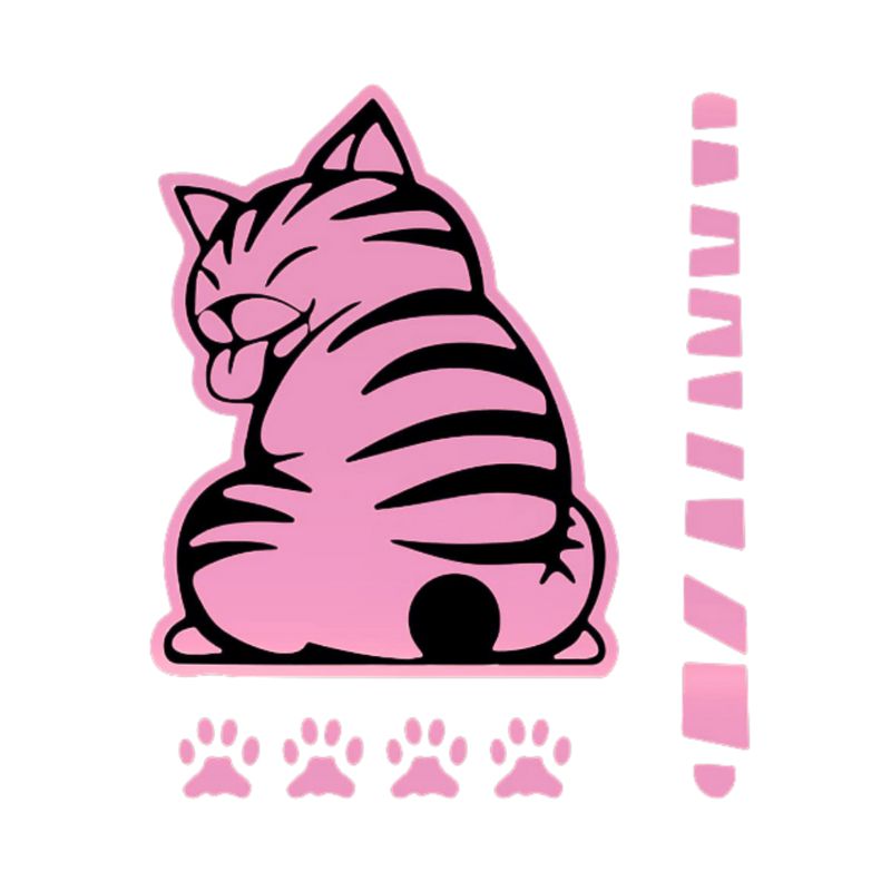 Quirky Cat Wiper Decal