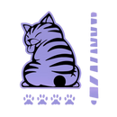 Quirky Cat Wiper Decal