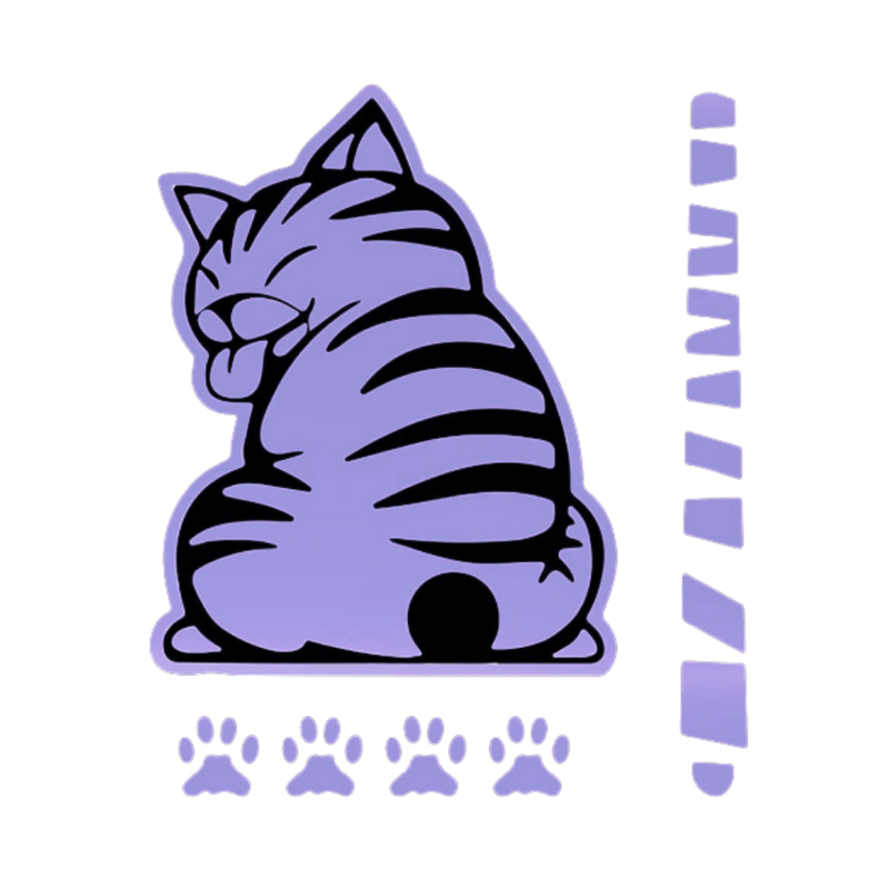 Quirky Cat Wiper Decal