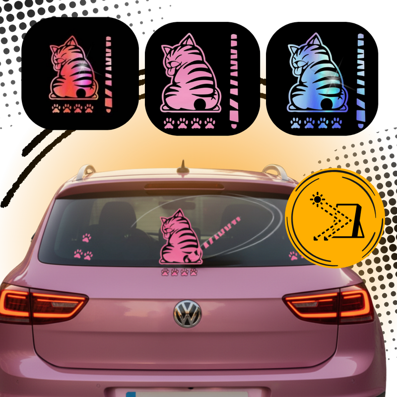 Quirky Cat Wiper Decal