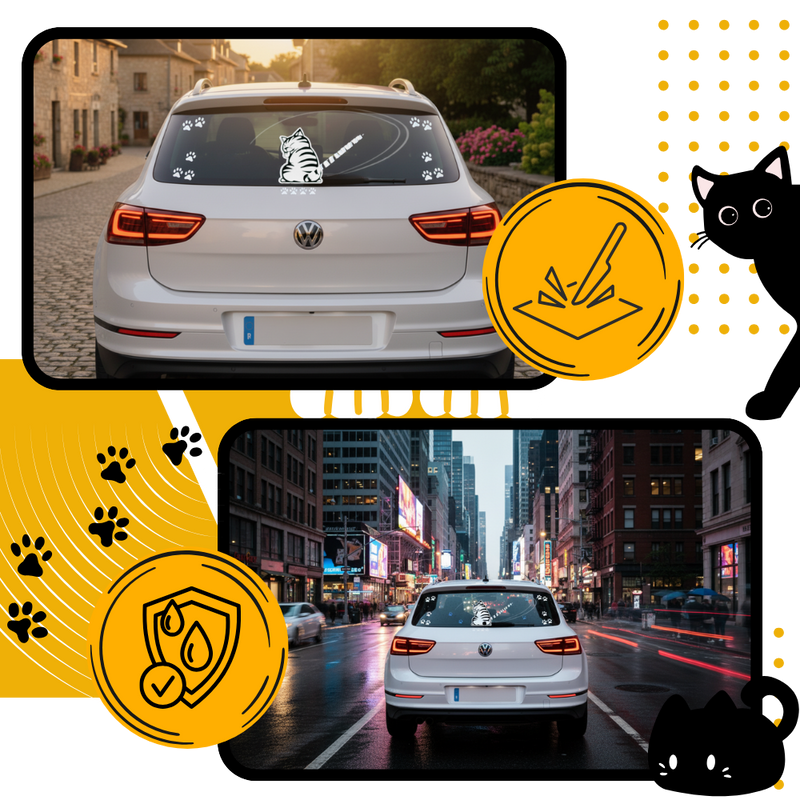 Quirky Cat Wiper Decal