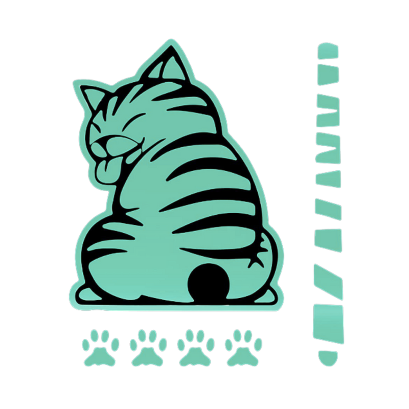 Quirky Cat Wiper Decal