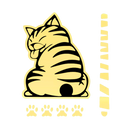 Quirky Cat Wiper Decal