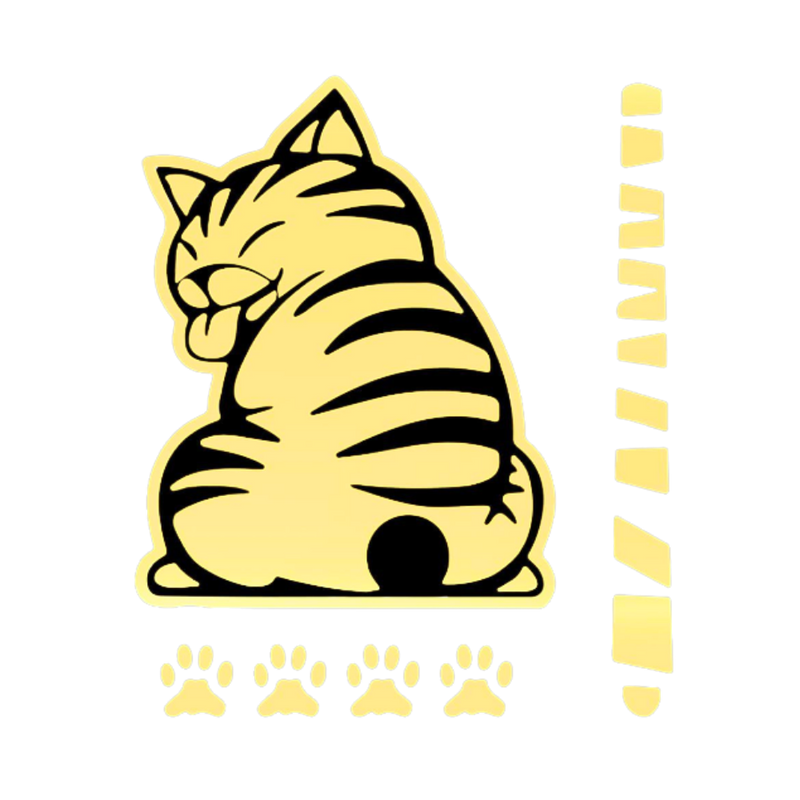 Quirky Cat Wiper Decal