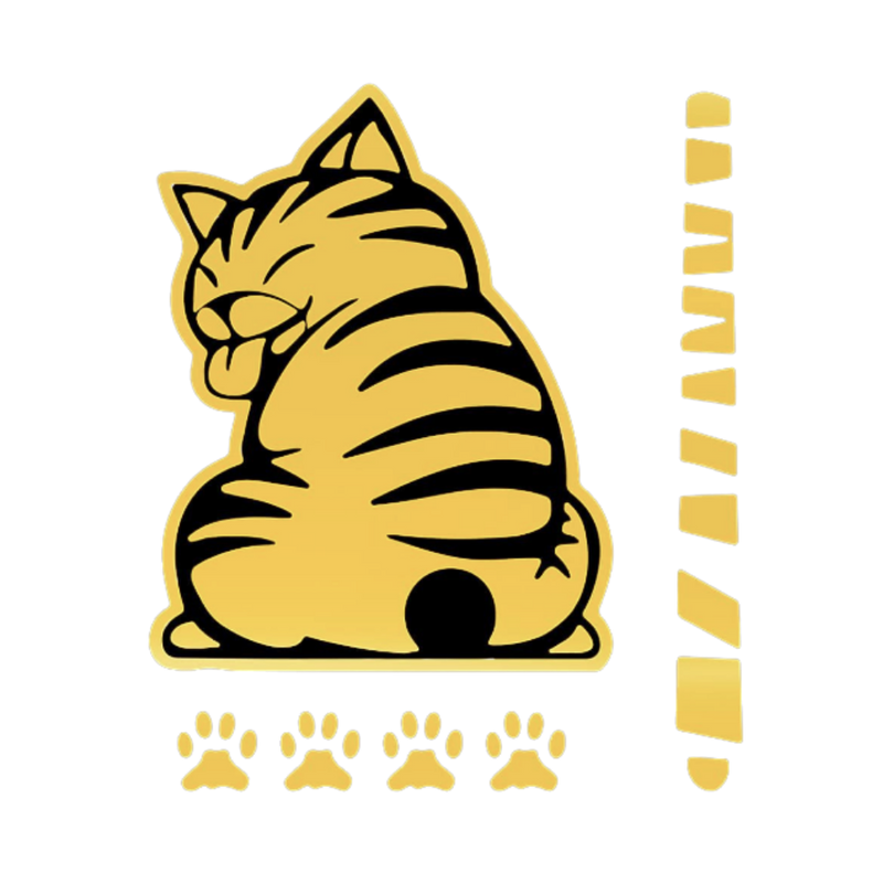 Quirky Cat Wiper Decal