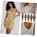 Sequin V-Neck Slip Dress