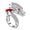 Unique Handmade Silver Dragon Ring