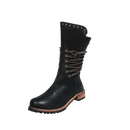 Vintage PU Leather Ankle Boots