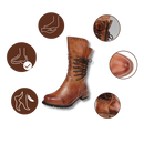 Vintage PU Leather Ankle Boots