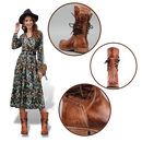 Vintage PU Leather Ankle Boots