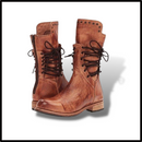 Vintage PU Leather Ankle Boots