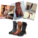 Vintage PU Leather Ankle Boots